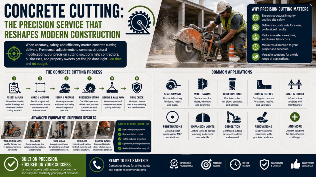 Concrete Cutting: The Precision Service That Reshapes Modern Construction